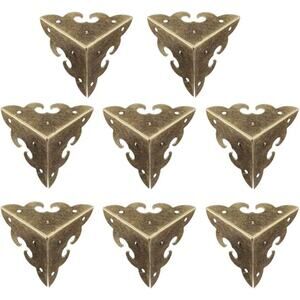 uxcell Metal Box Corner Protectors - Bronze Tone - 8pcs